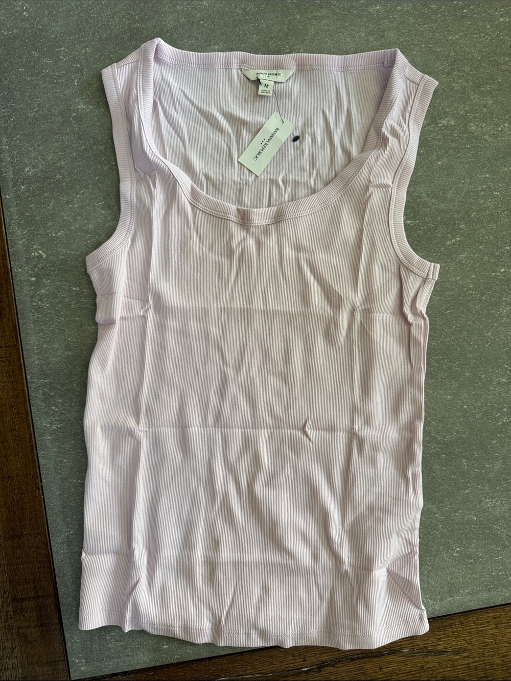 Banana Republic Light Lavender Ribbed Scoop Neck Tank